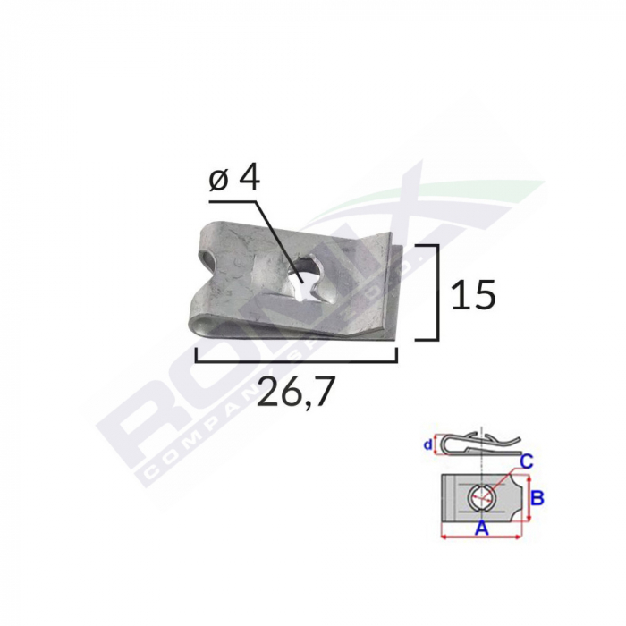 Clips Metalic Fixare Universal Set 10 Buc [2]