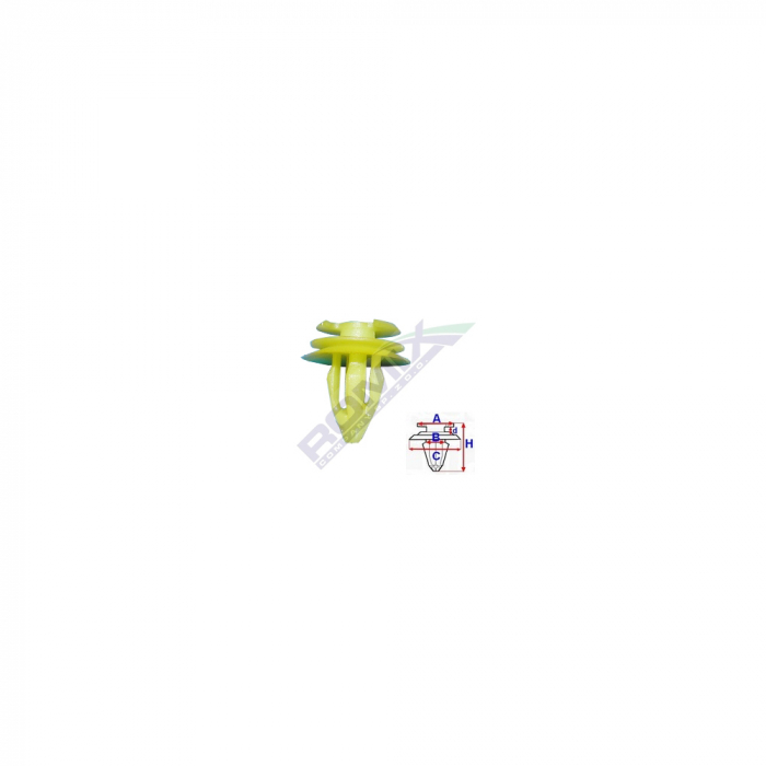 Clips Tapiterie Pentru Bmw 7.6X21.5Mm - Galben Set 10 Buc [1]
