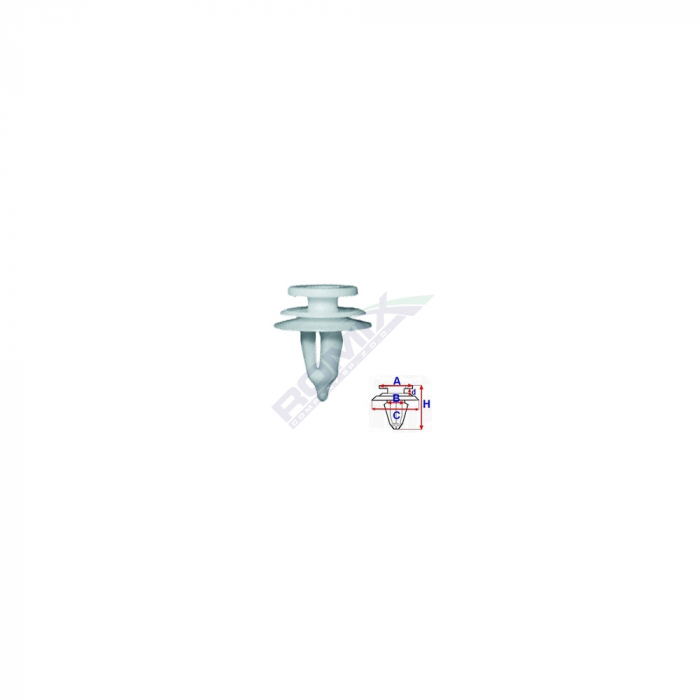 Clips Tapiterie Pentru Chrysler - Gri Set 10 Buc [2]