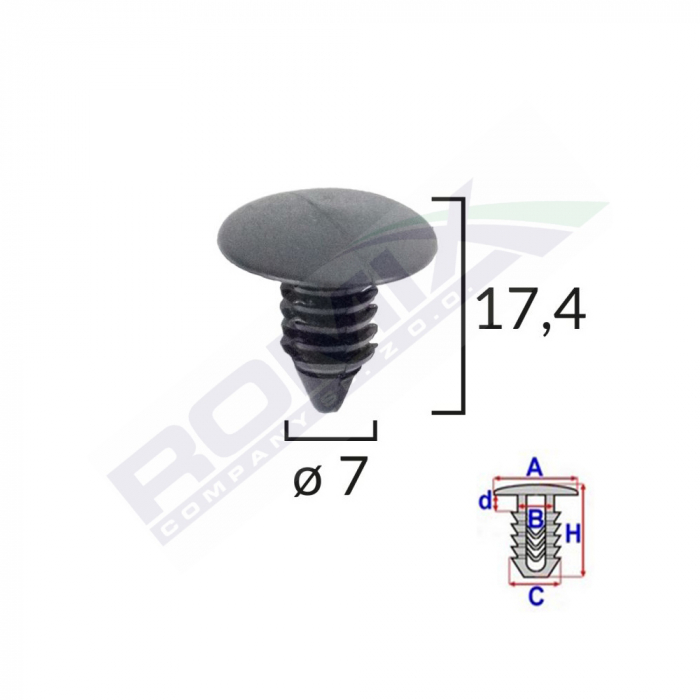 Clips Tapiterie Pentru Citroen/Daewoo Set 10 Buc [2]