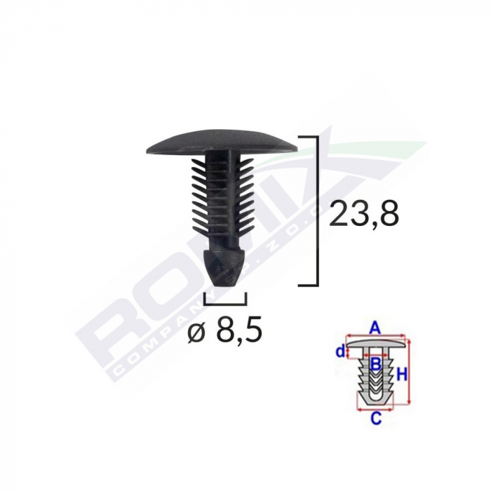 Clips Tapiterie Pentru Citroen/Fiat/Peugeot - Negru Set 10 Buc [2]