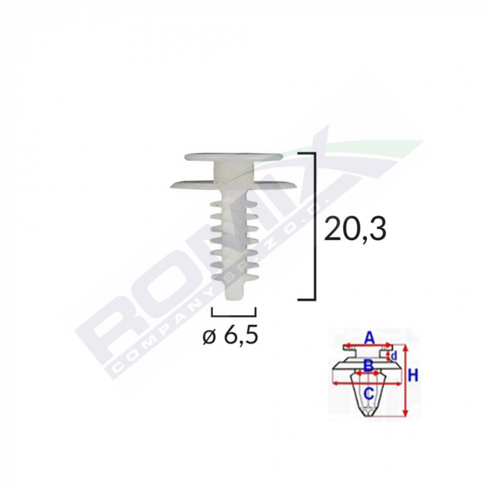 Clips Tapiterie Pentru Fiat/Lancia/Alfa Romeo - Alb Set 10 Buc [2]