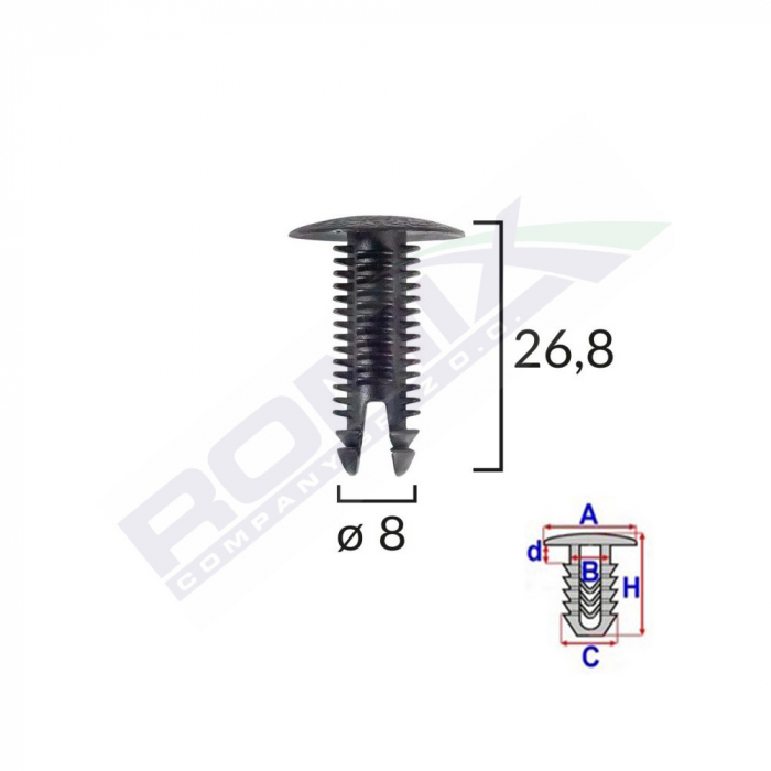 Clips Tapiterie Pentru Fiat/Lancia/Alfa Romeo - Negru Set 10 Buc [2]