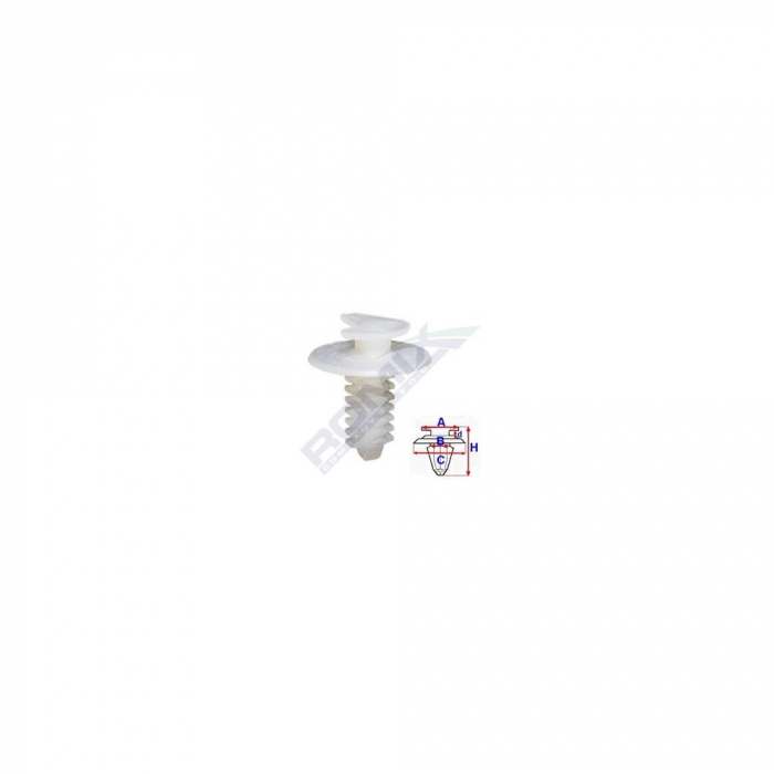 Clips Tapiterie Pentru Fiat/Lancia/Alfa Romeo/Peugeot - Alb Set 10 Buc [2]