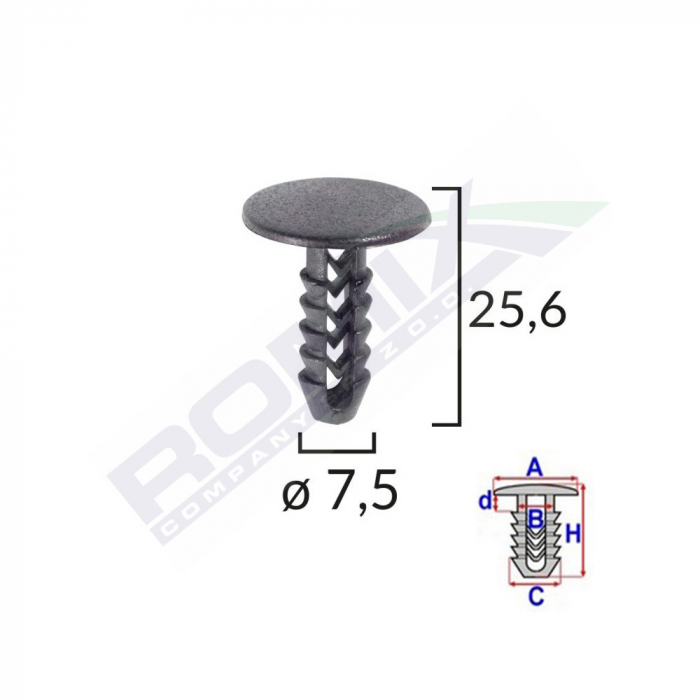 Clips Tapiterie Pentru Fiat/Lancia/Alfa Romeo Set 25 Buc [1]