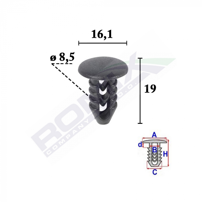 CLIPS TAPITERIE PENTRU FIAT SET 25 BUC [1]