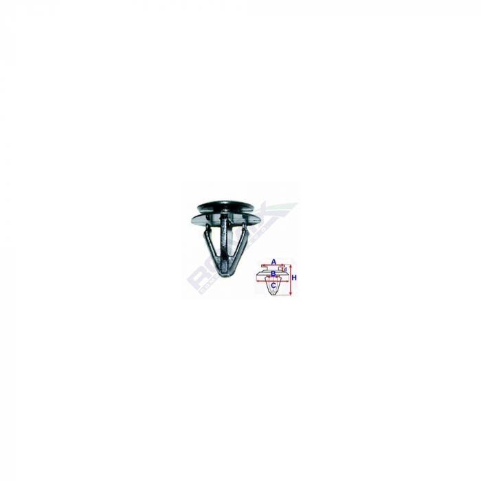 Clips Tapiterie Pentru Fiat/Suzuki 8X16.3Mm - Gri Set 10 Buc [1]