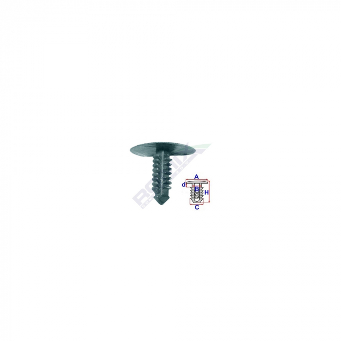 Clips Tapiterie Pentru Ford 7X22.5Mm - Negru Set 10 Buc [2]