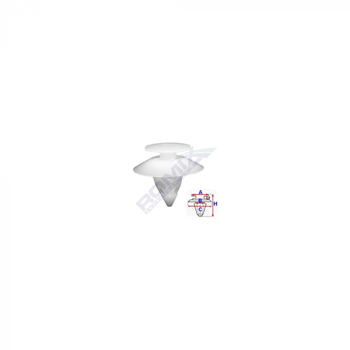 Clips Tapiterie Pentru Ford - Alb Set 10 Buc [1]