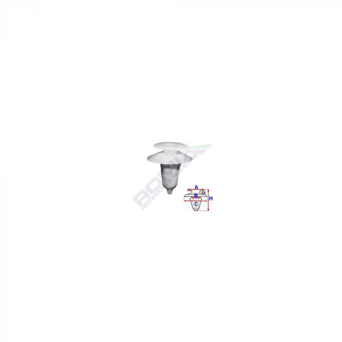 Clips Tapiterie Pentru Ford/Iveco 8X21.6Mm - Alb Set 10 Buc [2]