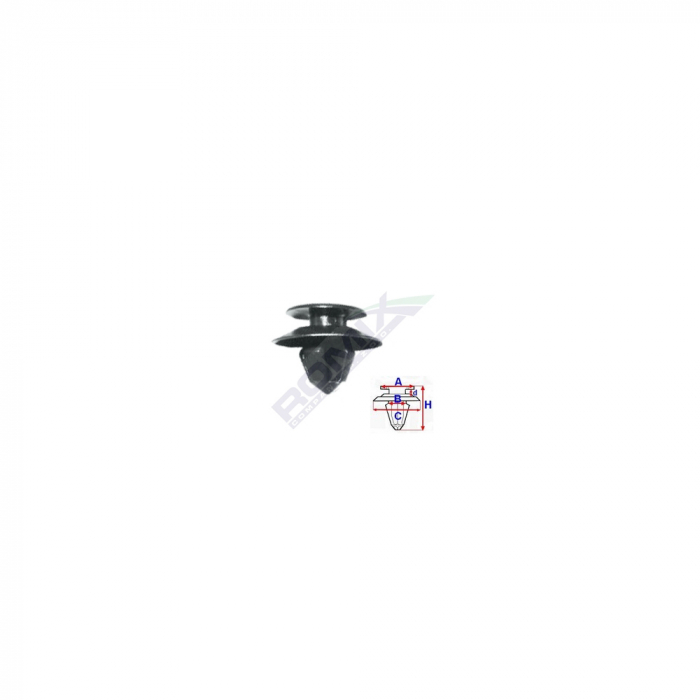 Clips Tapiterie Pentru Mercedes 8.1X13.2Mm - Negru Set 10 Buc [1]