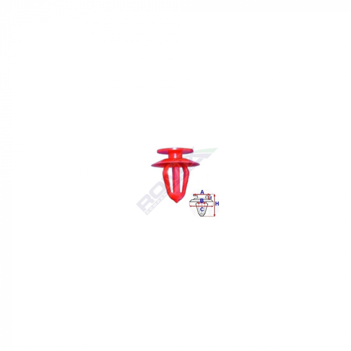 Clips Tapiterie Pentru Opel - Rosu Set 10 Buc [1]