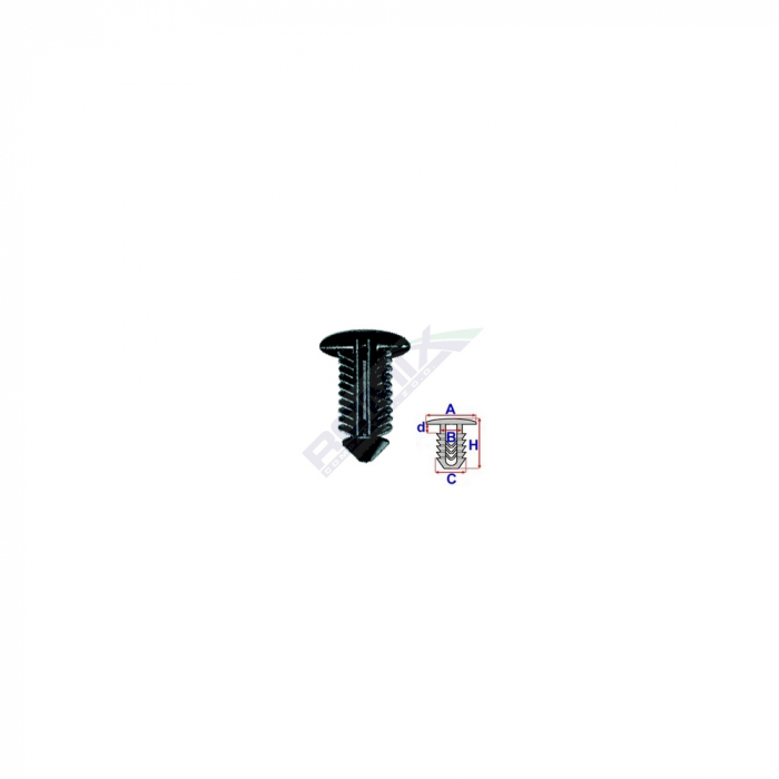 Clips Tapiterie Pentru Renault 8.9X21.2Mm - Negru Set 10 Buc [2]