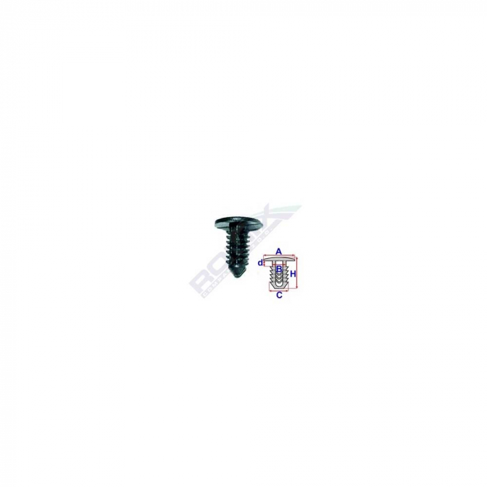 Clips Tapiterie Pentru Suzuki 5.6X12.9Mm - Negru Set 10 Buc [2]