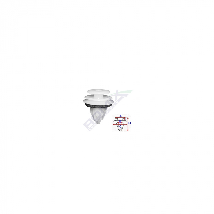 Clips Tapiterie Pentru Toyota, Lexus 8.5X19.8Mm Alb Set 10 Buc [2]