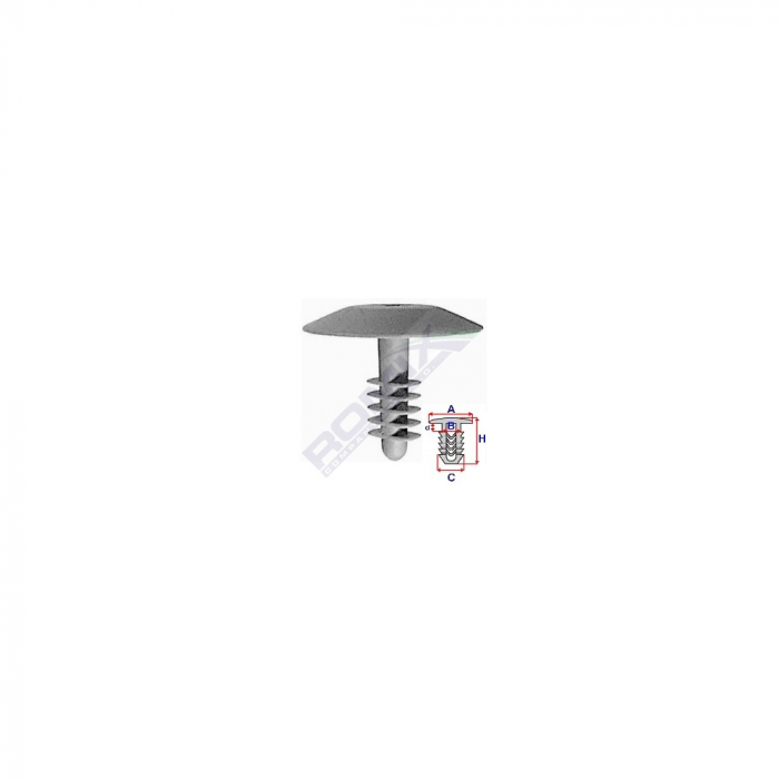 Clips Tapiterie Pentru Universal 10.6X12Mm - Gri Set 10 Buc [2]