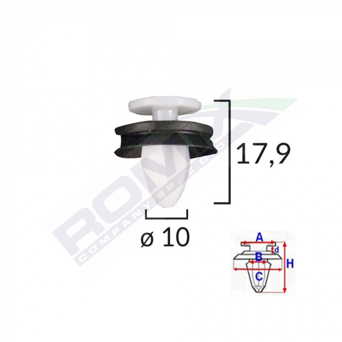Clips Tapiterie Peugeot 407/408 Set 10 Buc [2]