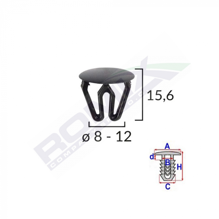 Clips Universal Negru Set 25 Buc [1]