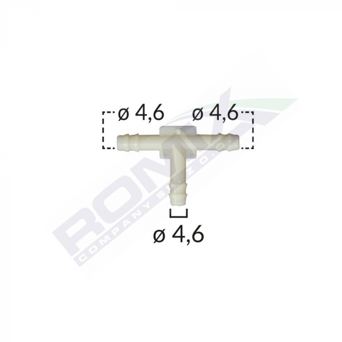 CONECTOR FURTUN TEU UNIVERSAL 4.6MM - ALB SET 10 BUC [2]