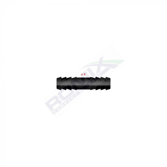 Conector Liniar Furtun Conducte Universal 8Mm - Negru Set 5 Buc [1]