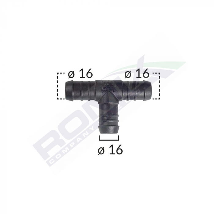 Conector Teu Furtun Conducte Diametru 16 Mm Set 5 Buc [2]