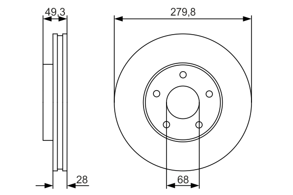 Disc frana BOSCH 0986479R90 [3]
