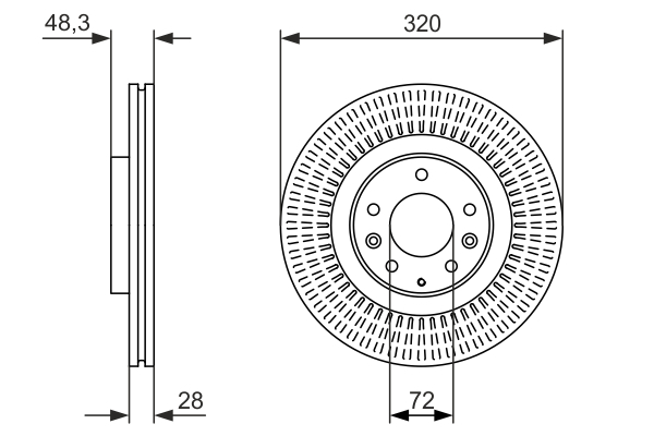 Disc frana BOSCH 0986479795 [3]