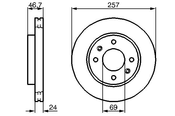 Disc frana BOSCH 0986479207 [1]