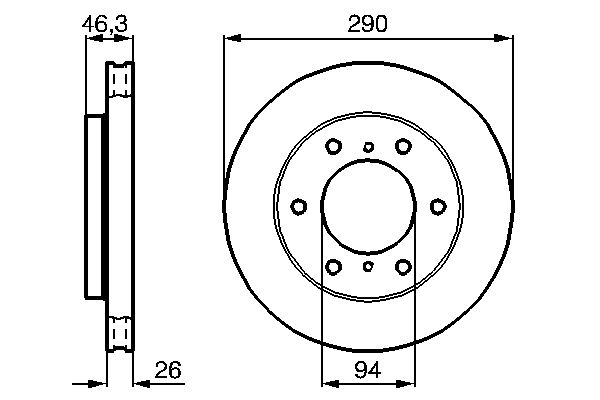 Disc frana BOSCH 0986478990 [3]
