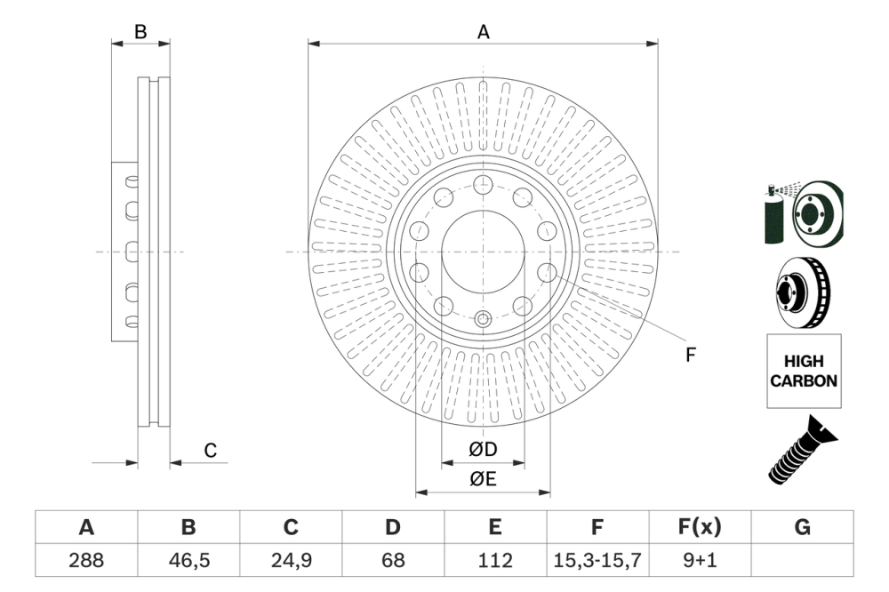 Disc frana BOSCH 0986478546 [4]