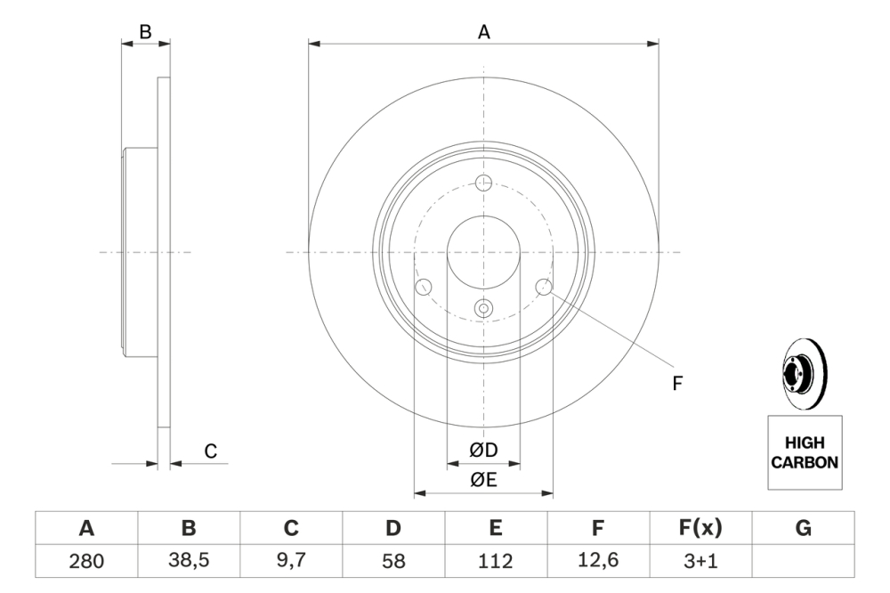 Disc frana BOSCH 0986479305 [2]