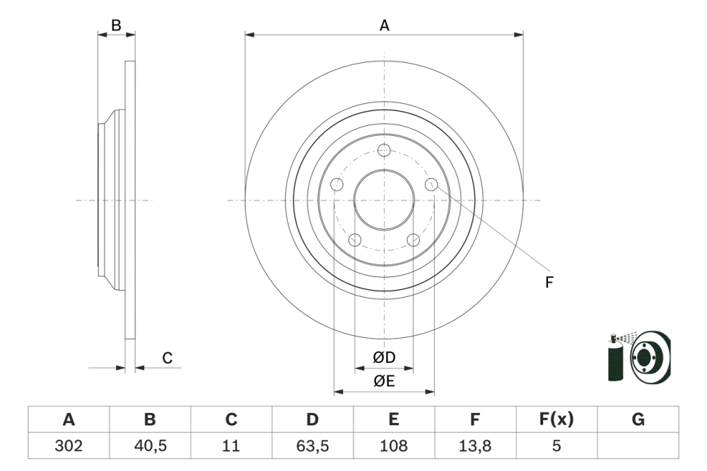 Disc frana BOSCH 0986479F79 [4]