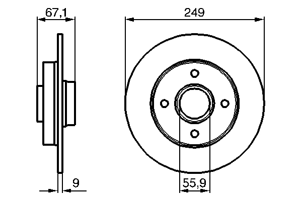 Disc frana BOSCH 0986479219 [2]