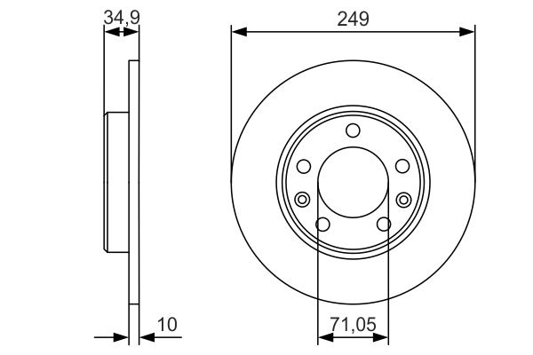 Disc frana BOSCH 0986479C23 [5]