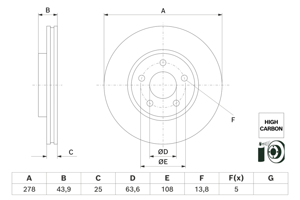 Disc frana BOSCH 0986479H66 [2]