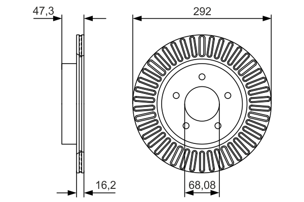 Disc frana BOSCH 0986479D20 [4]