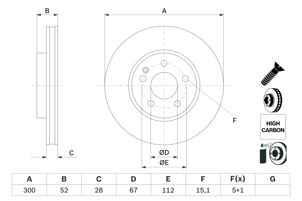 Disc frana BOSCH 0986479D57 [2]