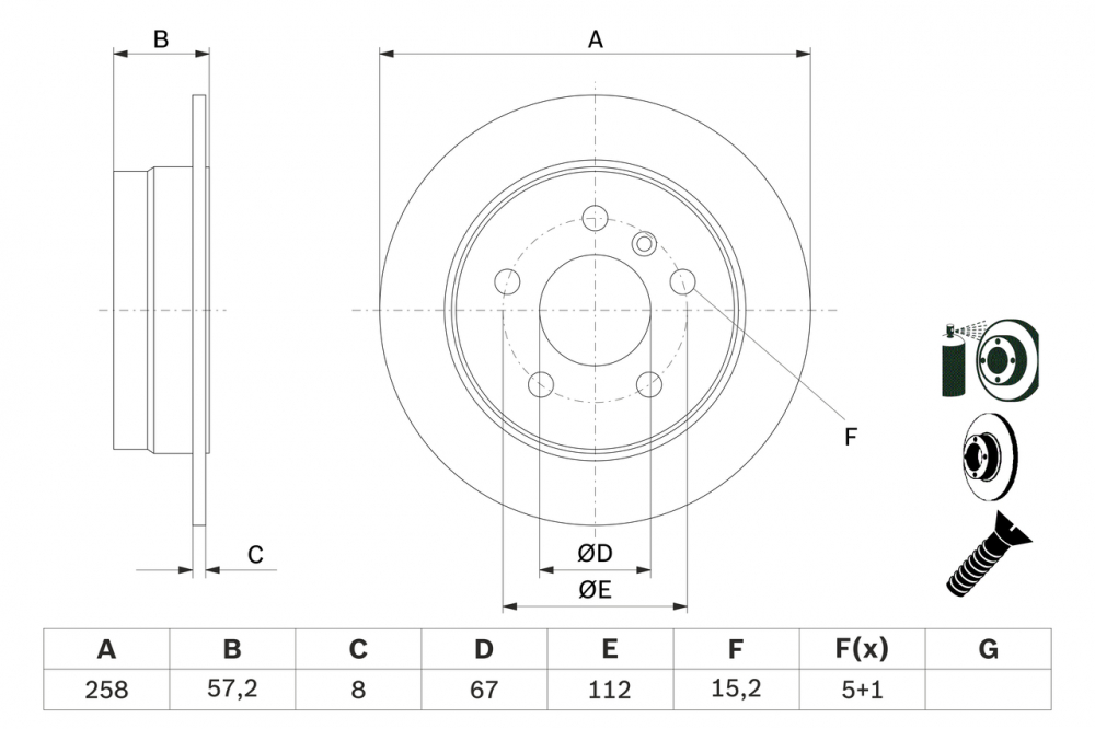 Disc frana BOSCH 0986479235 [3]