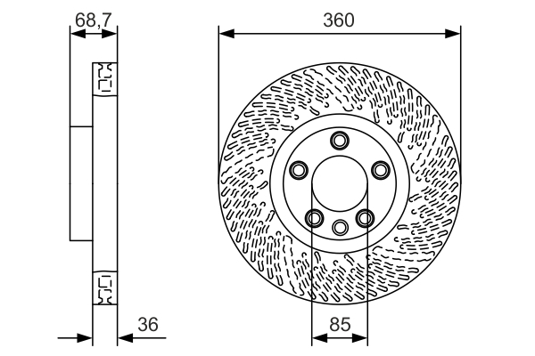 Disc frana fata dreapta BOSCH 0986479B13 [2]