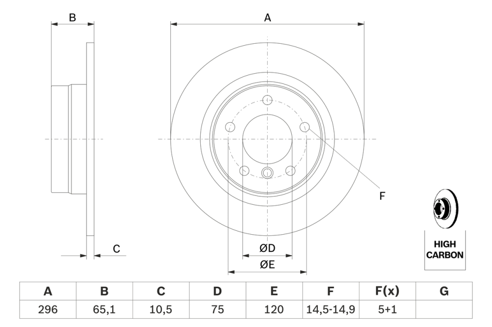 Disc frana BOSCH 0986479C55 [2]