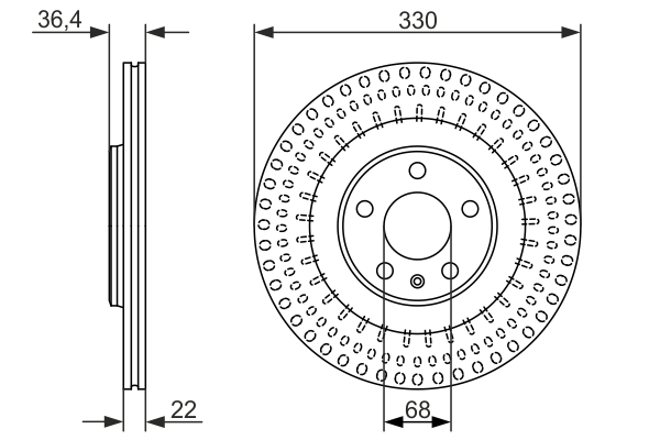 Disc frana BOSCH 0986479750 [5]