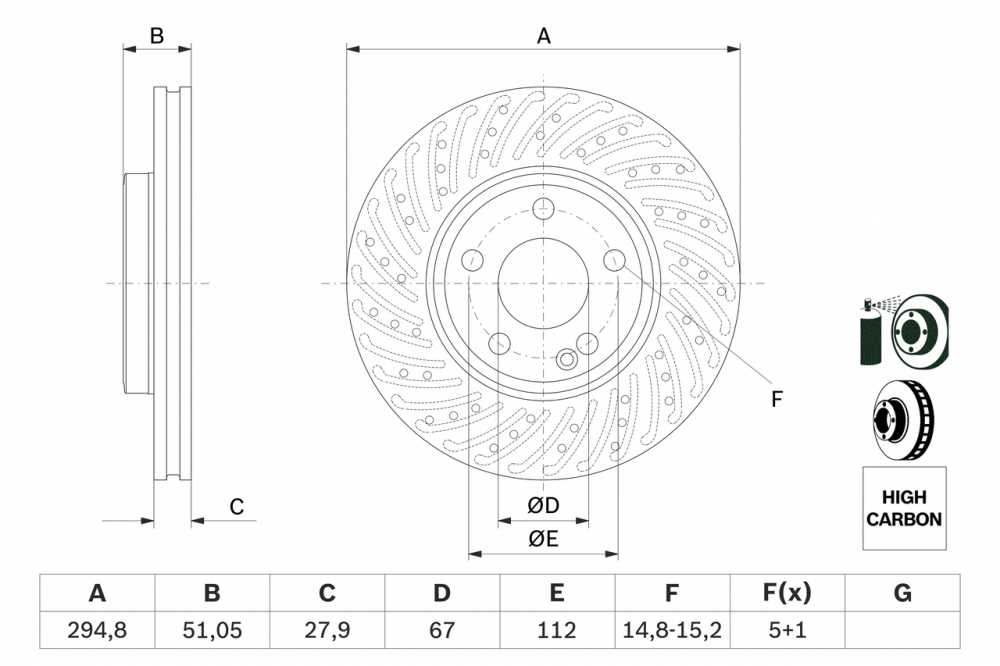 Disc frana BOSCH 0986479A02 [2]
