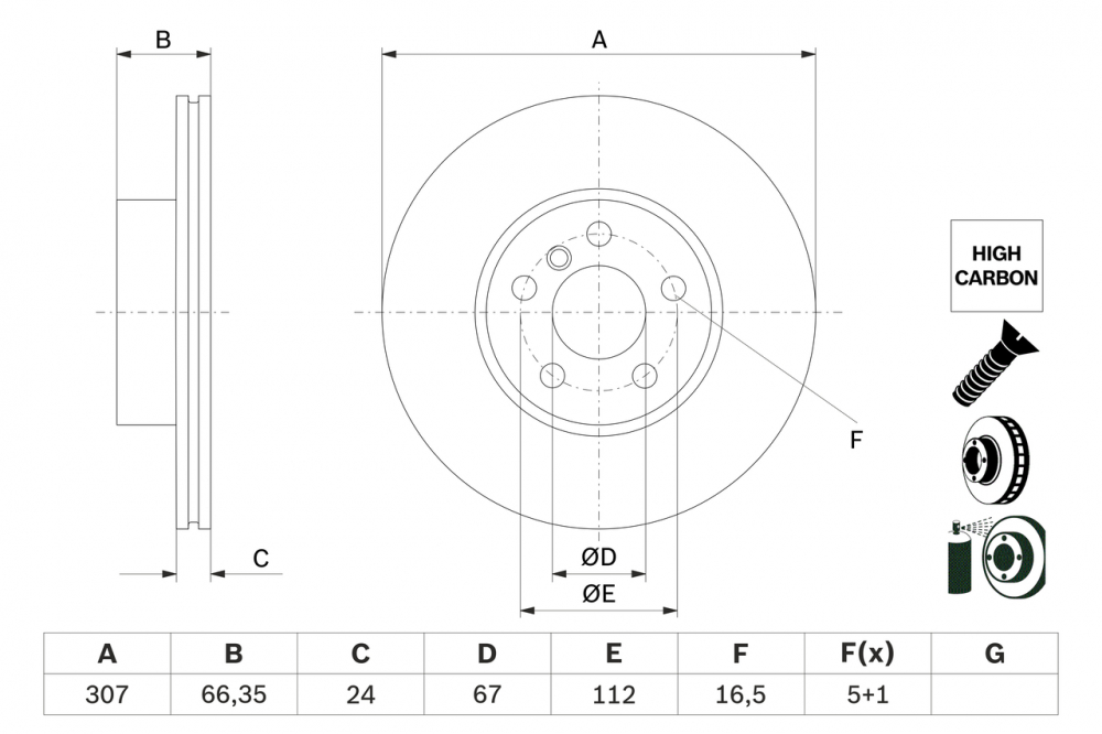 Disc frana   H33 BOSCH 0986479H33 [1]