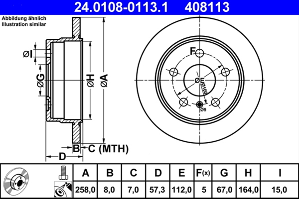Disc frana ATE 24.0108-0113.1 [1]