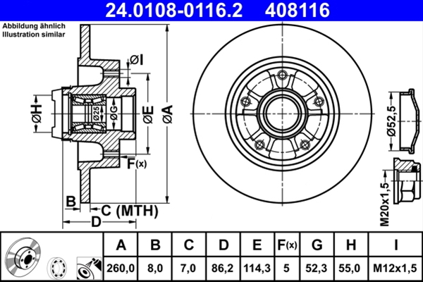 Disc frana ATE 24.0108-0116.2 [1]