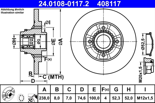 Disc frana ATE 24.0108-0117.2 [1]