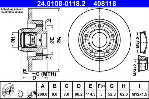 Disc frana ATE 24.0108-0118.2 [1]