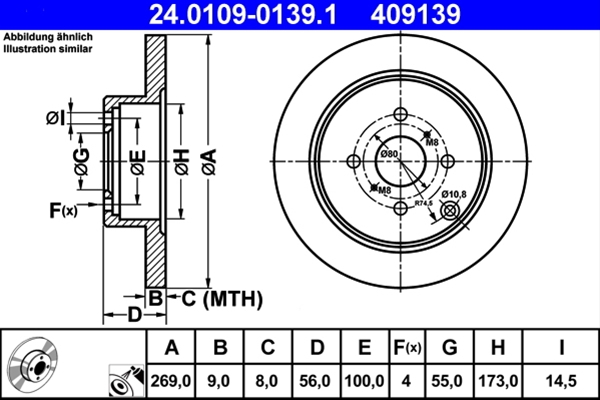 Disc frana ATE 24.0109-0139.1 [1]