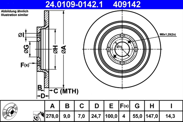 Disc frana ATE 24.0109-0142.1 [1]