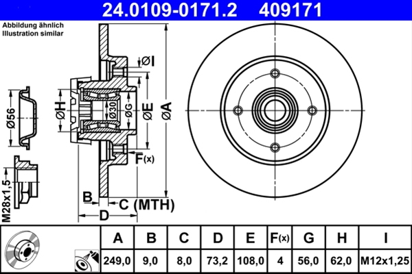 Disc frana ATE 24.0109-0171.2 [1]